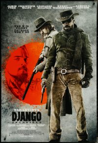 4r0740 DJANGO UNCHAINED int'l advance DS 1sh 2012 Jamie Foxx, Christoph Waltz, Leonardo DiCaprio!