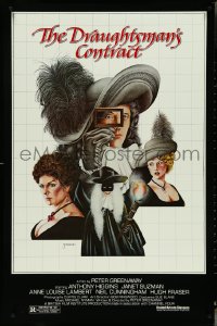 4r0742 DRAUGHTSMAN'S CONTRACT 1sh 1983 Peter Greenaway, cool Sparacio art of Higgins & top cast!