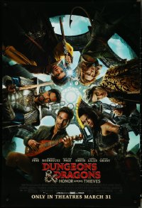 4r0746 DUNGEONS & DRAGONS: HONOR AMONG THIEVES advance DS 1sh 2023 Chris Pine, cast gathered around!