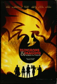 4r0745 DUNGEONS & DRAGONS: HONOR AMONG THIEVES teaser DS 1sh 2023 Chris Pine, silhouettes of cast!