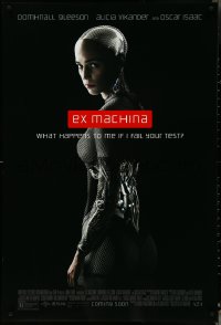 4r0754 EX MACHINA advance DS 1sh 2015 great image of sexy Alicia Vikander as the humanoid robot Ava!