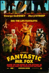 4r0756 FANTASTIC MR. FOX advance DS 1sh 2009 Wes Anderson stop-motion, Clooney, Streep