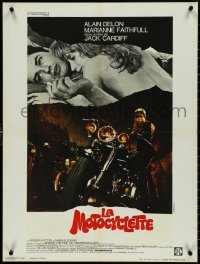 4r0100 GIRL ON A MOTORCYCLE French 24x32 1968 sexy biker Marianne Faithfull, Vaissier art!