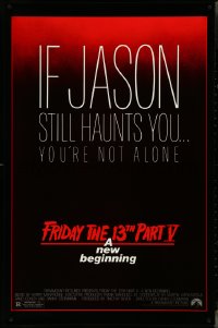 4r0766 FRIDAY THE 13th PART V 1sh 1985 A New Beginning, if Jason still haunts you you're not alone!