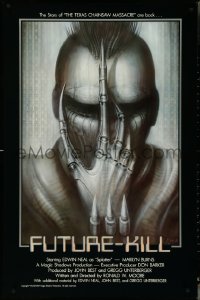 4r0771 FUTURE-KILL 1sh 1984 Edwin Neal, really cool science fiction artwork by H.R. Giger!