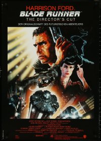 4r0185 BLADE RUNNER German R1993 Ridley Scott sci-fi classic, montage of Harrison Ford & cast!