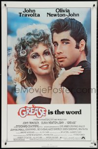 4r0776 GREASE 1sh 1978 c/u of John Travolta & Olivia Newton-John in a most classic musical!