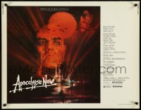 4r0324 APOCALYPSE NOW 1/2sh 1979 Francis Ford Coppola, classic Bob Peak art of Brando and Sheen!