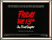 4r0336 FRIDAY THE 13th - THE FINAL CHAPTER 1/2sh 1984 Part IV, slasher sequel, Jason's unlucky day!