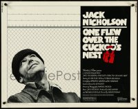 4r0355 ONE FLEW OVER THE CUCKOO'S NEST 1/2sh 1975 great c/u of Jack Nicholson, Milos Forman classic!