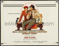 4r0370 STING 1/2sh 1974 best artwork of con men Paul Newman & Robert Redford by Richard Amsel!