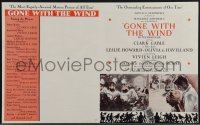 4r0421 GONE WITH THE WIND herald 1939 Clark Gable, Vivien Leigh, Leslie Howard, Olivia de Havilland!