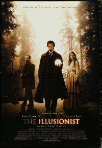 4r0799 ILLUSIONIST DS 1sh 2006 magician Edward Norton & Paul Giamatti, sexy Jessica Biel!