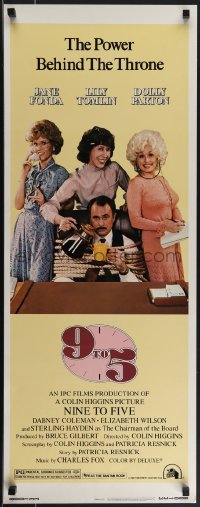 4r0445 9 TO 5 insert 1980 Dolly Parton, Jane Fonda & Lily Tomlin w/tied up Dabney Coleman!