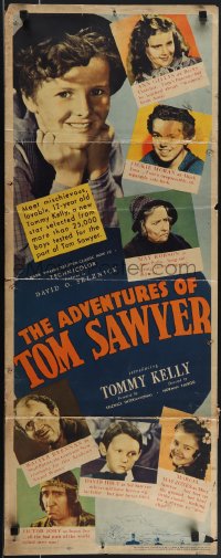 4r0446 ADVENTURES OF TOM SAWYER insert 1938 Tommy Kelly as Mark Twain's classic character!