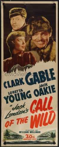 4r0455 CALL OF THE WILD insert R1943 great close up of Loretta Young behind angry Clark Gable!