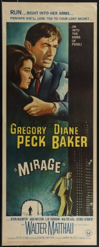 4r0481 MIRAGE insert 1965 is the key to Gregory Peck's secret in his mind, or in Diane Baker's arms