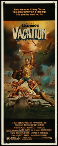 4r0482 NATIONAL LAMPOON'S VACATION insert 1983 Chevy Chase, Brinkley & D'Angelo by Vallejo, rare!