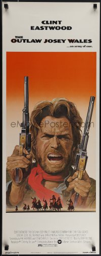 4r0488 OUTLAW JOSEY WALES insert 1976 Clint Eastwood is an army of one, art by Roy Andersen!