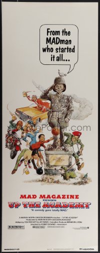 4r0517 UP THE ACADEMY insert 1980 MAD Magazine, Jack Rickard art of Alfred E. Neuman statue!