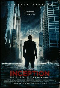 4r0800 INCEPTION IMAX advance DS 1sh 2010 Christopher Nolan, Leonardo DiCaprio standing in water!