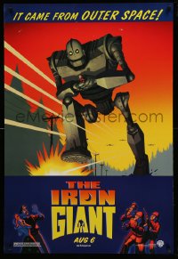 4r0808 IRON GIANT advance DS 1sh 1999 animated modern classic, cool cartoon robot artwork!