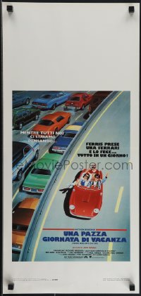 4r0423 FERRIS BUELLER'S DAY OFF Italian locandina 1987 best art of Broderick & friends in Ferrari!