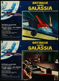 4r0404 BATTLESTAR GALACTICA set of 8 Italian 18x26 pbustas 1978 Richard Hatch, Dirk Benedict!