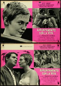 4r0397 PLAYTIME set of 10 Italian 18x26 pbustas 1963 sexy Jean Seberg becomes a woman, ultra rare!