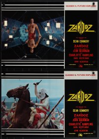 4r0401 ZARDOZ set of 10 Italian 18x26 pbustas 1974 wild images of Sean Connery in sci-fi fantasy!