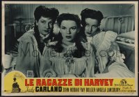 4r0433 HARVEY GIRLS Italian 13x19 pbusta 1949 Judy Garland between Virginia O'Brien & Cyd Charisse!