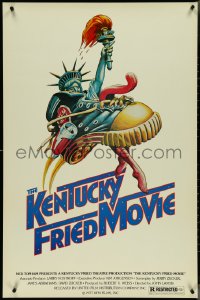 4r0820 KENTUCKY FRIED MOVIE 1sh 1977 John Landis directed comedy, wacky tennis shoe art!