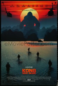 4r0821 KONG: SKULL ISLAND int'l advance DS 1sh 2017 Jackson, Hiddleston, huge ape and soldiers!