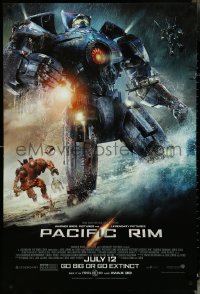 4r0878 PACIFIC RIM advance DS 1sh 2013 July style, Guillermo del Toro directed sci-fi, CGI image!