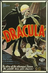 4r0155 DRACULA 27x41 REPRO poster 1990s vampire Bela Lugosi from style M one-sheet!