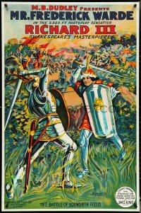 4r0088 RICHARD III S2 poster 2000 incredible & striking art of the King fighting a knight!