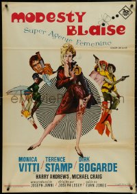 4r0115 MODESTY BLAISE Spanish 1966 Albericio art of sexiest female secret agent Monica Vitti!