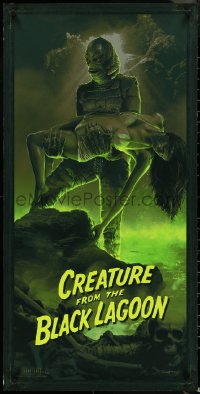 4r0070 CREATURE FROM THE BLACK LAGOON #177/250 18x36 art print 2021 art by Juan Ramos, regular ed.!