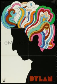 4r0109 DYLAN 22x33 music poster 1967 colorful silhouette art of Bob by Milton Glaser!