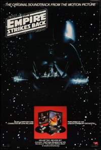 4r0110 EMPIRE STRIKES BACK 24x36 music poster 1980 Darth Vader mask in space, one album inset image!