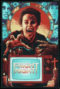 4r0022 FRIGHT NIGHT signed #10/50 24x36 art print 2016 by artist Steven Luros Holliday!