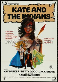 4r0214 KATE & THE INDIANS 24x35 special poster 1979 Indians got screwed when they bought Manhattan!