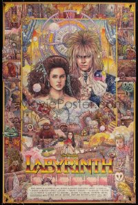 4r0060 LABYRINTH 24x36 art print 2017 Mondo, art by Ise Ananphada, regular edition!