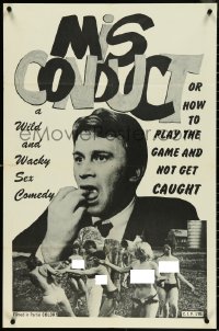 4r0216 MISCONDUCT 23x35 special poster 1966 a wild & wacky comedy, play the game & don't get caught!