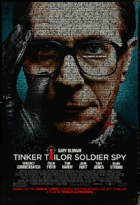 4r0961 TINKER TAILOR SOLDIER SPY advance DS 1sh 2011 cool image of Gary Oldman made of many numbers!