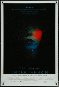 4r0979 UNDER THE SKIN advance DS 1sh 2013 best Neil Kellerhouse art of sexy Scarlett Johansson!