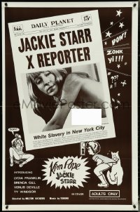 4r0991 WHITE SLAVERY IN NEW YORK 1sh 1975 Kim Pope as Jacky Starr, X Reporter, sexiest image!