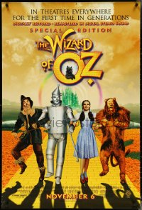 4r0992 WIZARD OF OZ advance DS 1sh R1998 Victor Fleming, Judy Garland all-time classic!