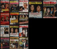 4s0403 LOT OF 14 MOVIE WORLD MOVIE MAGAZINES 1960s-1970s filled with great images & information!