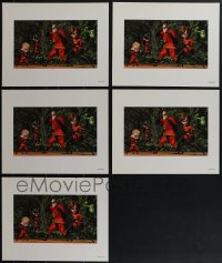 4s0588 LOT OF 5 INCREDIBLES 11X14 LITHO PRINTS 2004 portrait of the superhero family in costume!